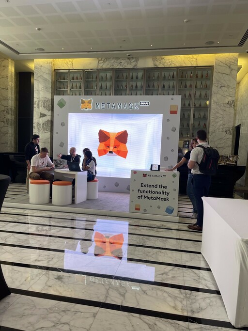 picture of MetaMask booth at web3 Dubai